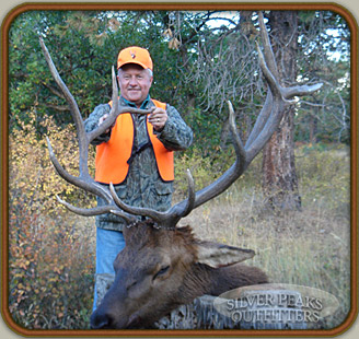Dale took a very unique 6 pt Bull Elk with his muzzleloader while big game hunting with Silver Peaks Outfitters at Archery & Muzzleloader Hunting Camp #3